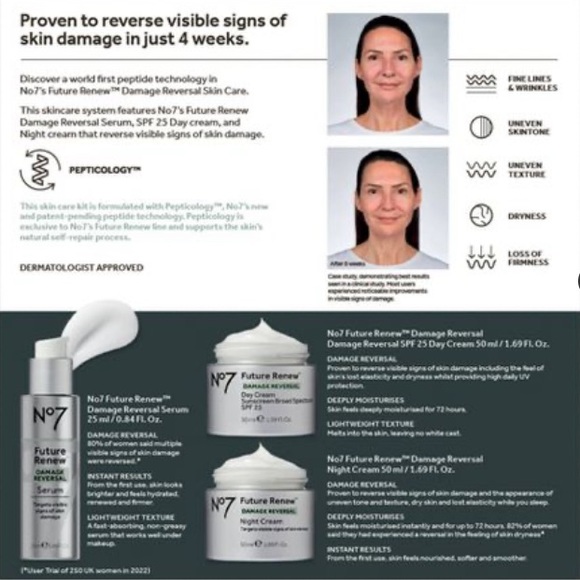 No7 Future Renew Damage Reversal Kit - Day & Night Cream & Serum - Picture 3 of 6